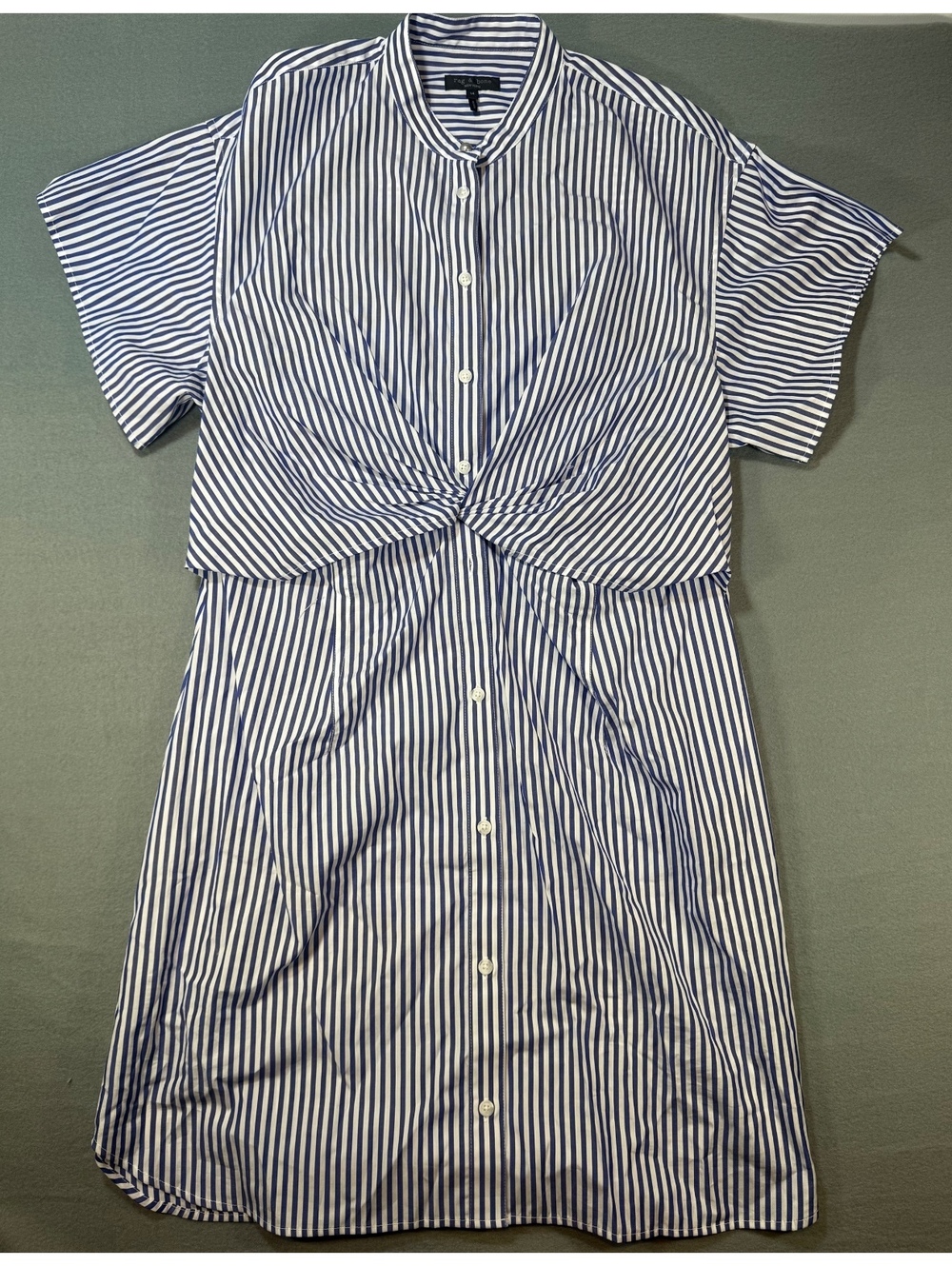 Rag & Bone Gretchen Striped Poplin Shirt Dress Size 14